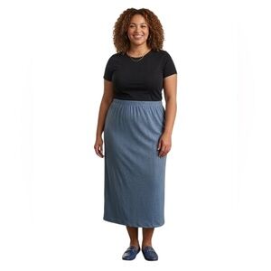 Elegant Blue Long Skirt